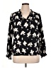 Monday Fun 100% Polyester Black Long Sleeve Blouse Size XL - photo 1