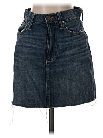 Madewell Rigid Denim Straight Mini Skirt: Reworked Edition (view 1)