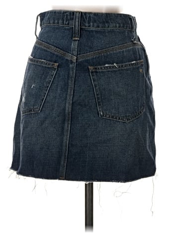 Madewell Rigid Denim Straight Mini Skirt: Reworked Edition (view 2)