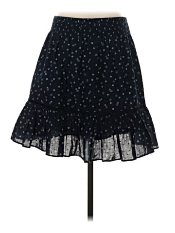 Madewell Smock-Waist Ruffle Mini Skirt in Bandana Flower (view 2)
