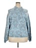 By Anthropologie Paisley Blue Pullover Sweater Size 2X - photo 1