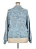 By Anthropologie Paisley Blue Pullover Sweater Size 2X - photo 2