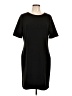 Mario Serrani Solid Black Casual Dress Size L - photo 1