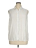 BeachLunchLounge 100% Viscose Ivory Sleeveless Button-Down Shirt Size XL - photo 1