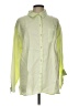 Athleta Color Block Green Long Sleeve Button-Down Shirt Size L - photo 1