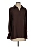Pleione 100% Polyester Brown Long Sleeve Blouse Size S - photo 1