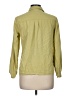 Ann Taylor 100% Silk Green Long Sleeve Silk Top Size 6 - photo 2