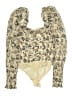 Free People 100% Polyester Floral Ivory Long Sleeve Blouse Size S - photo 2