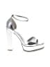 Fashion Nova Silver Sandals Size 7 - photo 1