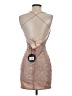 White Fox 100% Polyester Metallic Tan Cocktail Dress Size S - photo 2