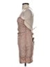 White Fox 100% Polyester Metallic Tan Cocktail Dress Size S - photo 5