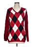 Tommy Hilfiger 100% Cotton Argyle Red Pullover Sweater Size L - photo 1