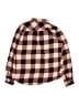 H&M 100% Cotton Checkered-gingham Brown Burgundy Long Sleeve Button-Down Shirt Size 20 - photo 2