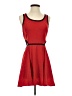 Express 100% Polyester Color Block Red Casual Dress Size 2 - photo 1