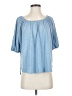 Max Studio Blue Short Sleeve Top Size S - photo 1