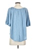 Max Studio Blue Short Sleeve Top Size S - photo 2