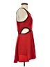 Express 100% Polyester Color Block Red Casual Dress Size 2 - photo 4