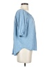 Max Studio Blue Short Sleeve Top Size S - photo 4