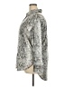 Open Edit Animal Print Silver Long Sleeve Blouse Size XXL - photo 5