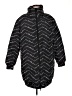 Love Moschino 100% Polyester Chevron-herringbone Black Raincoat Size 6 - photo 1