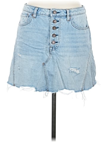 We the Free Denim Skirt (view 1)