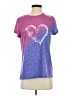 Unbranded Hearts Purple Active T-Shirt Size S - photo 1