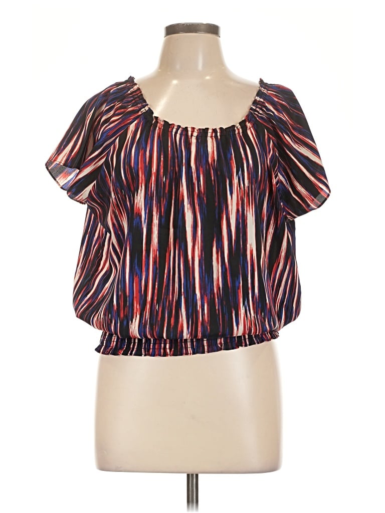 Pre-owned Michael Michael Kors Short Sleeve Blouse In Black