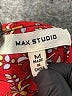 Max Studio 100% Polyester Red Short Sleeve Blouse Size M - photo 7