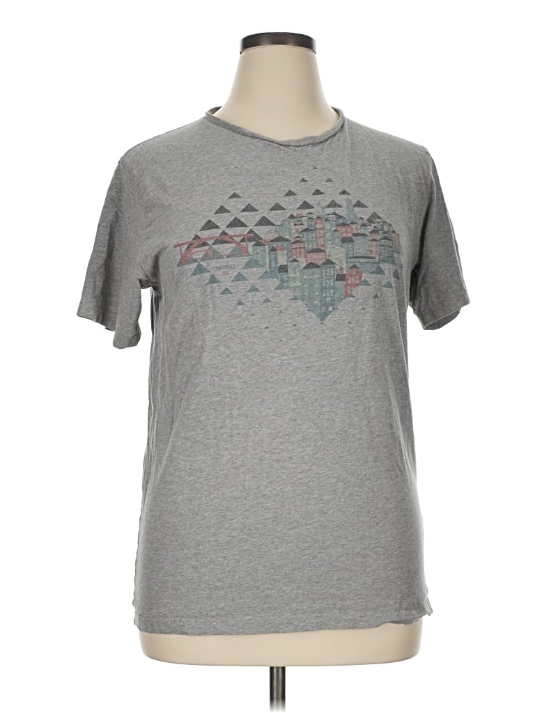 Pre-owned Assorted Brands Short Sleeve T-shirt In Gray