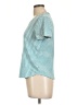 Marled Stripes Teal Short Sleeve T-Shirt Size L - photo 5