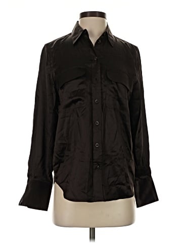 Madewell Long Sleeve Silk Top (view 1)