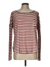 Hem & Thread Stripes Burgundy Long Sleeve Top Size L - photo 1