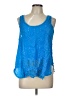 Johnny Was 100% Rayon Blue Sleeveless Blouse Size L - photo 1