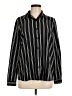 Unbranded 100% Polyester Stripes Black Long Sleeve Blouse Size M - photo 1