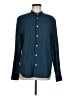 Zara Solid Teal Long Sleeve Button-Down Shirt Size M - photo 1
