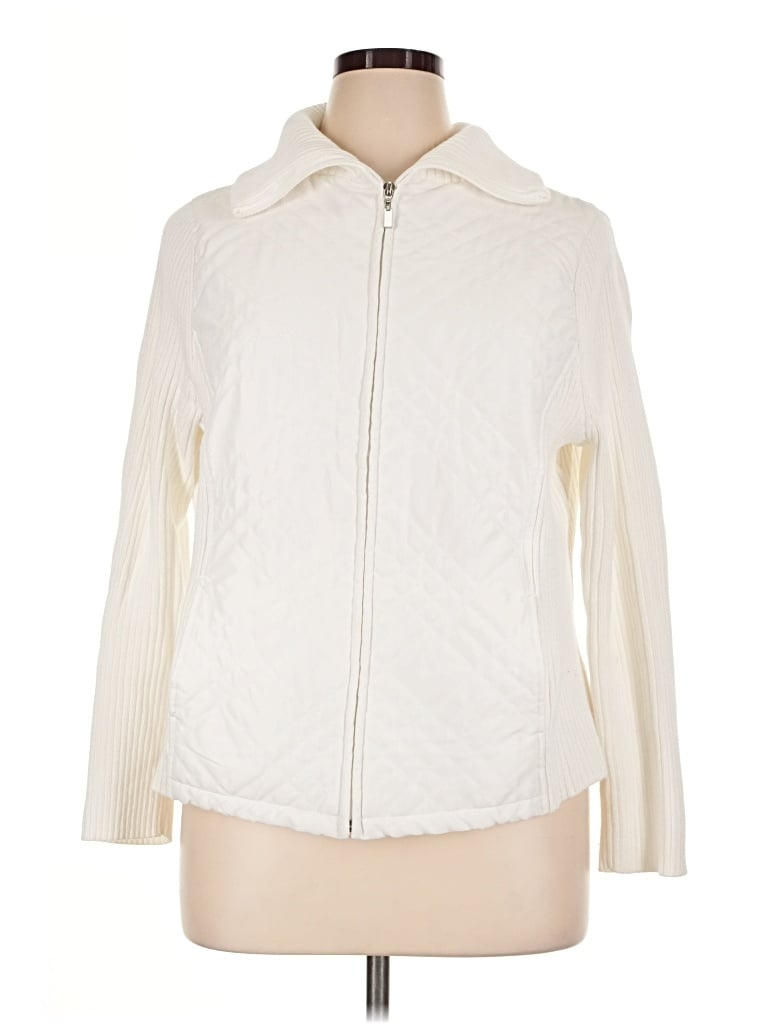 Pre-owned Croft & Barrow Jacket In Ivory