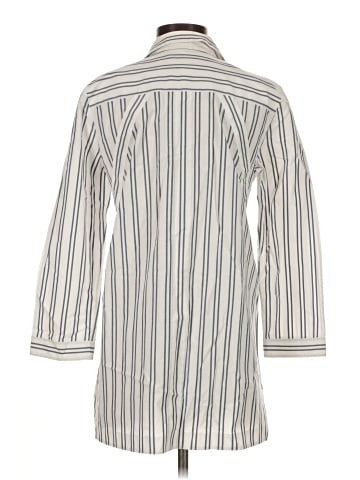 Lafayette 148 New York 3/4 Sleeve Button-Down Shirt (view 2)