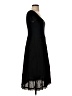 Barbara Lesser Solid Black Casual Dress Size XS - photo 4