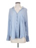 Free People Blue Long Sleeve Blouse Size XS - photo 1
