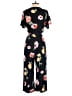 Sanctuary 100% Rayon Floral Black Jumpsuit Size XS - photo 2