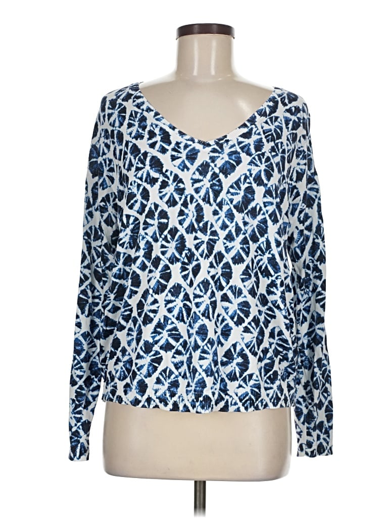 Pre-owned Talbots Long Sleeve Blouse In Blue