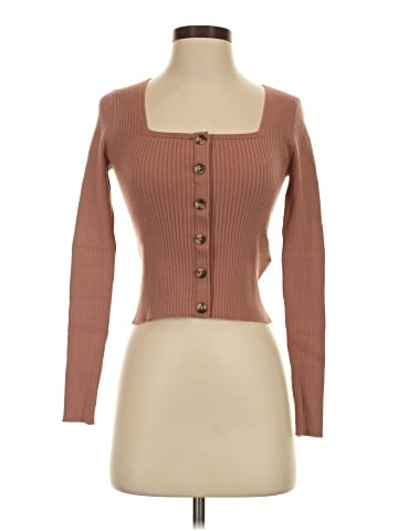 Madewell Rosseau Square-Neck Crop Cardigan Top (view 1)