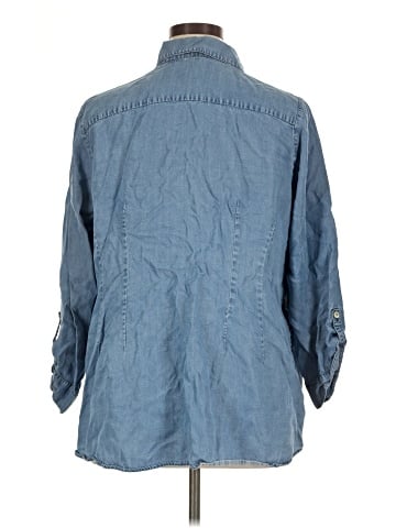 Soft Surroundings 3/4 Sleeve Button-Down Shirt (view 2)