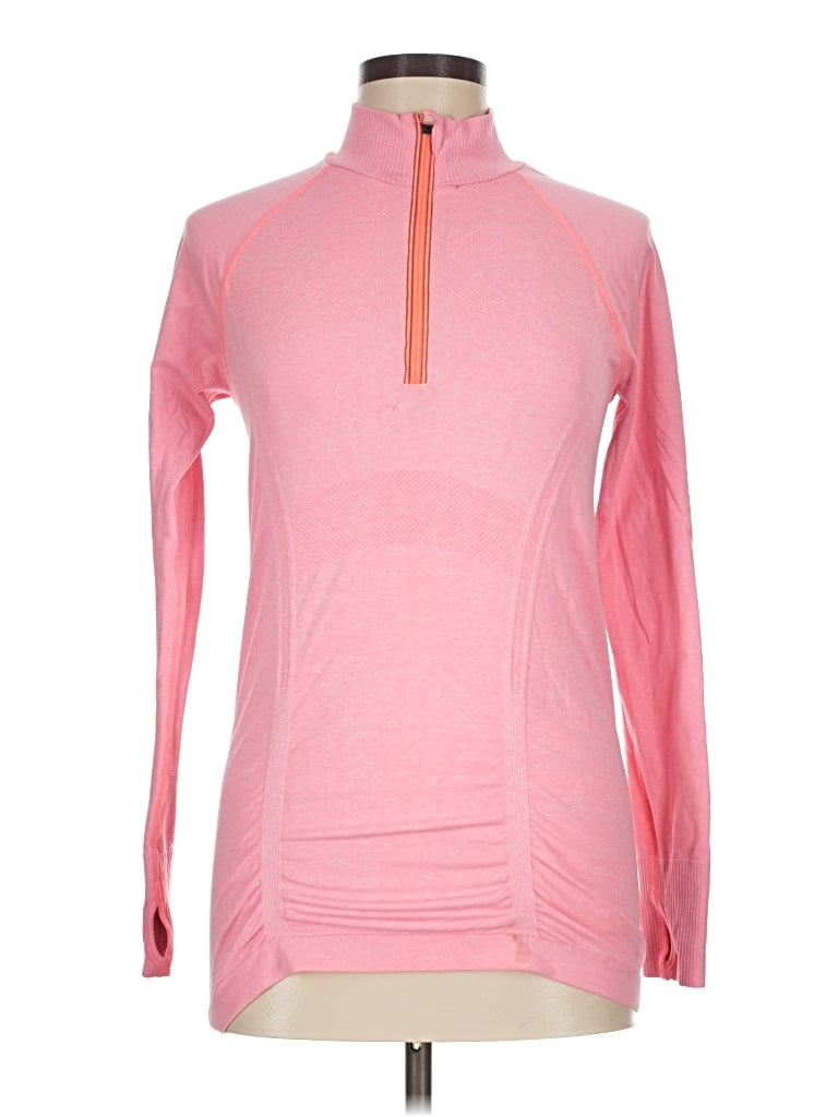 Pre-owned Athleta Fleece Jacket In Pink