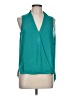 Three Eighty Two 100% Polyester Teal Sleeveless Blouse Size L - photo 1