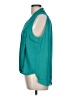 Three Eighty Two 100% Polyester Teal Sleeveless Blouse Size L - photo 5