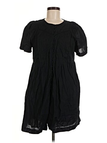 Madewell Lace-Trim Pintuck Button-Front Mini Dress (view 1)