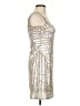 Adrianna Papell 100% Polyester Metallic Silver Cocktail Dress Size 0 - photo 1