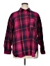 Universal Thread Plaid Burgundy 3/4 Sleeve Button-Down Shirt Size XL - photo 1