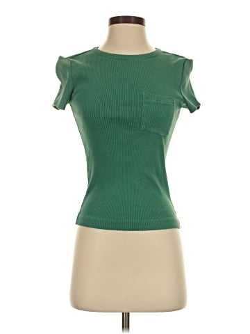 Madewell Garment-Dyed Ribbed Crewneck Pocket Tee (view 1)